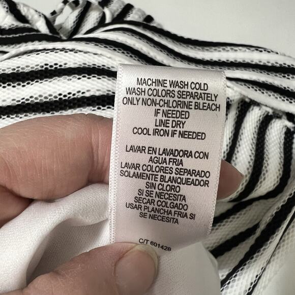 Melonie Women's White‎ Black Gemma Sleeveless Flare Dress Size 8 Cottage Whimsy. - Picture 8 of 12